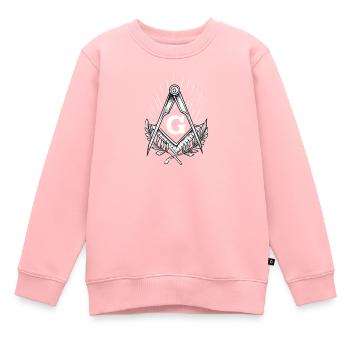 Freimaurer I Auge der Vorsehung Loge Motiv für - Kinder Premium Organic Sweatshirt - Rosa - Vorne - AI Model Kid Female (0cm)