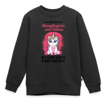 Altenpflegerin und Mama Altenheim - Kinder Premium Organic Sweatshirt - Schwarz - Vorne - AI Model Kid Female (0cm)