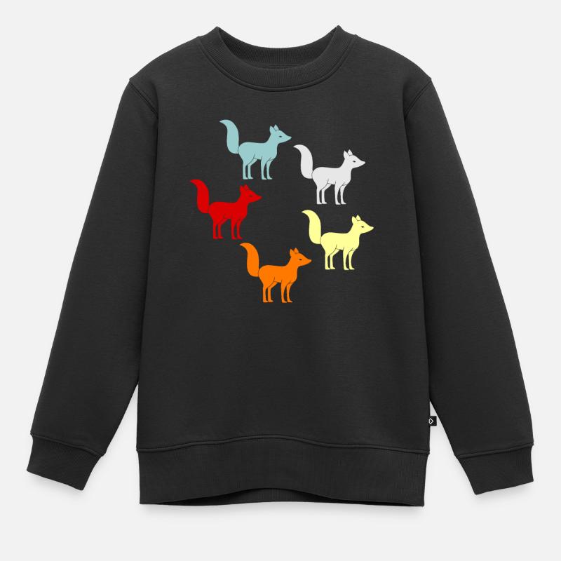 Fuchs - Kinder Premium Organic Sweatshirt - Schwarz