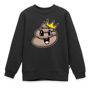 Poop King - Kids Premium Organic Sweatshirt - black - Front - AI Model Kid Female (0cm)