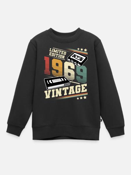1969 Geburtsjahr Baujahr Geburtstag Vintage - Kinder Premium Organic Sweatshirt - Schwarz