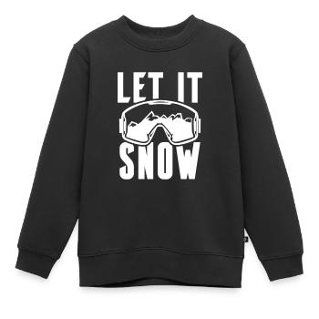 Let it Snow Winter Ski - Kinder Premium Organic Sweatshirt - Schwarz - Vorne - AI Model Kid Female (0cm)