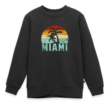 Miami - Florida - USA - United States- Key West - Kinder Premium Organic Sweatshirt - Schwarz - Vorne - AI Model Kid Female (0cm)