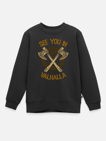 Wikinger - Kinder Premium Organic Sweatshirt - Schwarz