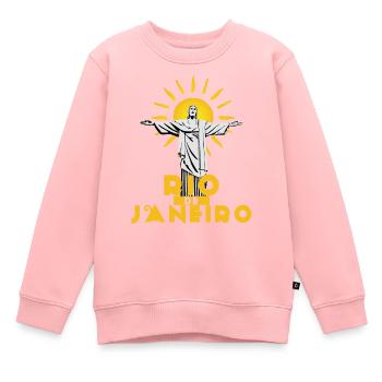 Cristo Redentor Rio - Sweat Premium enfant bio - rose - Devant - AI Model Kid Female (0cm)