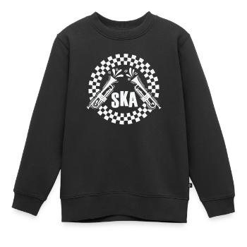 Ska Trompete Old School Jazz Musikstil - Kinder Premium Organic Sweatshirt - Schwarz - Vorne - AI Model Kid Female (0cm)