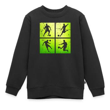 Fußball Fußballer - Kinder Premium Organic Sweatshirt - Schwarz - Vorne - AI Model Kid Female (0cm)