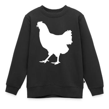 chicken - Kinder Premium Organic Sweatshirt - Schwarz - Vorne - AI Model Kid Female (0cm)