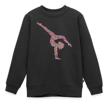Turnen Gymnastik Turnerin - Kinder Premium Organic Sweatshirt - Schwarz - Vorne - AI Model Kid Female (0cm)