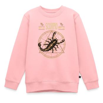 Signe du zodiaque Scorpion Horoscope Astrologie - Sweat Premium enfant bio - rose - Devant - AI Model Kid Female (0cm)