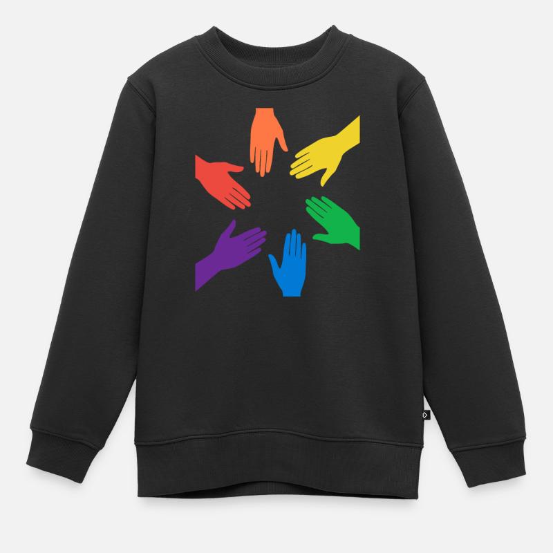 Rainbow - Kids Premium Organic Sweatshirt - black