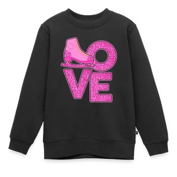 Eiskunstlauf - Kinder Premium Organic Sweatshirt - Schwarz - Vorne - AI Model Kid Female (0cm)