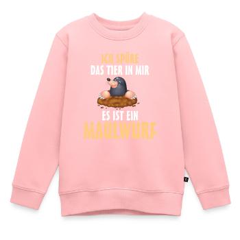 Waldbewohner Wald Maulwurf - Kinder Premium Organic Sweatshirt - Rosa - Vorne - AI Model Kid Female (0cm)