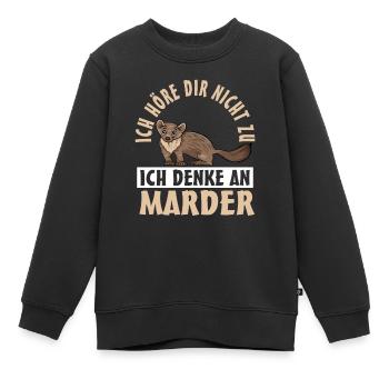 Marder - Kinder Premium Organic Sweatshirt - Schwarz - Vorne - AI Model Kid Female (0cm)