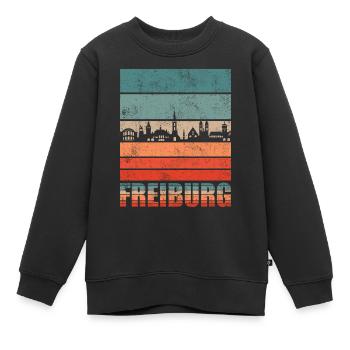 Freiburg - Kinder Premium Organic Sweatshirt - Schwarz - Vorne - AI Model Kid Female (0cm)
