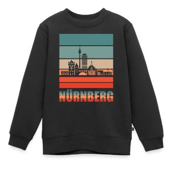 Nürnberg - Kinder Premium Organic Sweatshirt - Schwarz - Vorne - AI Model Kid Female (0cm)