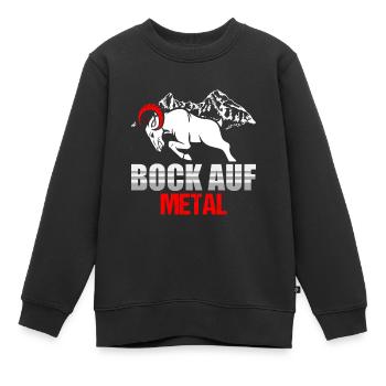 Heavy Metal Bock sur Métal - Sweat Premium enfant bio - noir - Devant - AI Model Kid Female (0cm)