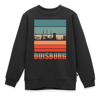 Duisburg Stadt Ruhrgebiet Skyline - Kinder Premium Organic Sweatshirt - Schwarz - Vorne - AI Model Kid Female (0cm)
