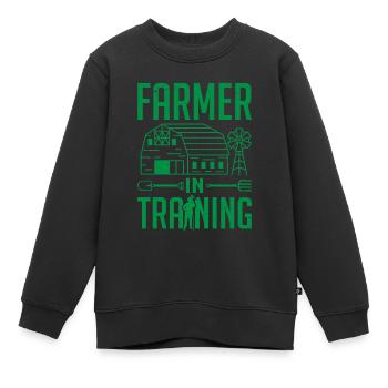 Landwirt in Ausbildung Landwirtschaft - Kinder Premium Organic Sweatshirt - Schwarz - Vorne - AI Model Kid Female (0cm)