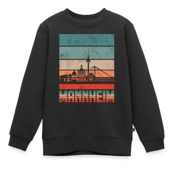Mannheim - Kinder Premium Organic Sweatshirt - Schwarz - Vorne - AI Model Kid Female (0cm)