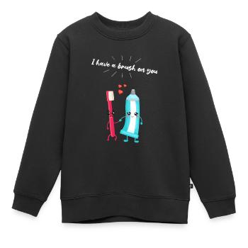 Brosse à dents et dentifrice Paire Cadeau pour les dentistes - Sweat Premium enfant bio - noir - Devant - AI Model Kid Female (0cm)