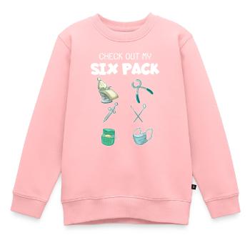 Dentiste - Sweat Premium enfant bio - rose - Devant - AI Model Kid Female (0cm)