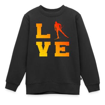 Ski de fond classique de fond masculin Ski de fond féminin - Sweat Premium enfant bio - noir - Devant - AI Model Kid Female (0cm)