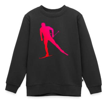 Langlauf Klassisch Herren Langlauf Damen Langlauf - Kinder Premium Organic Sweatshirt - Schwarz - Vorne - AI Model Kid Female (0cm)