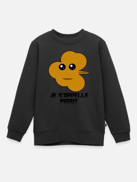 PROUT - Sweat Premium enfant bio - noir