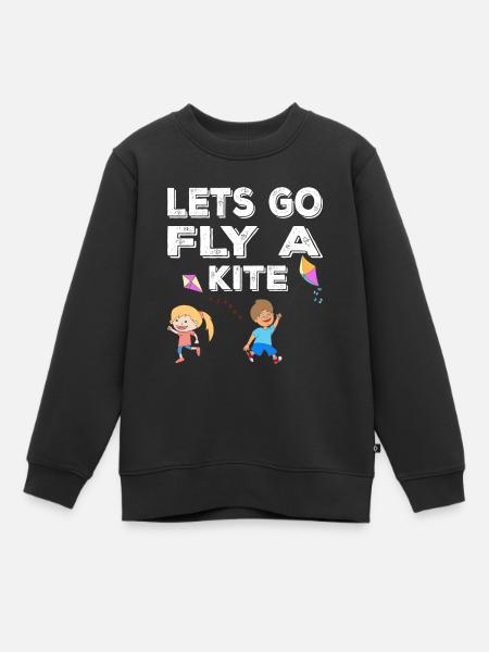 Cerf-volant de sport cerf-volant dans le vent - Sweat Premium enfant bio - noir