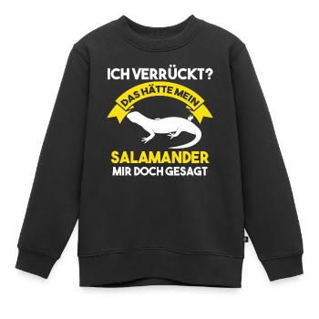 Salamander - Kinder Premium Organic Sweatshirt - Schwarz - Vorne - AI Model Kid Female (0cm)