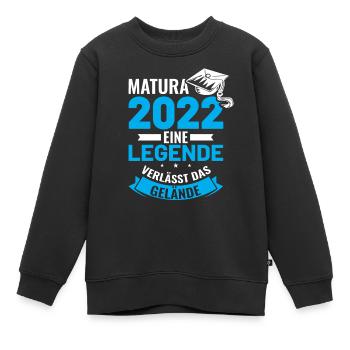 Matura Abschluss 2022 Matura 2022 Abschlussklasse - Kinder Premium Organic Sweatshirt - Schwarz - Vorne - AI Model Kid Female (0cm)