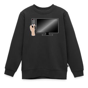 Fernsehen Fernseher TV Kino Filme Movies Geschenk - Kinder Premium Organic Sweatshirt - Schwarz - Vorne - AI Model Kid Female (0cm)