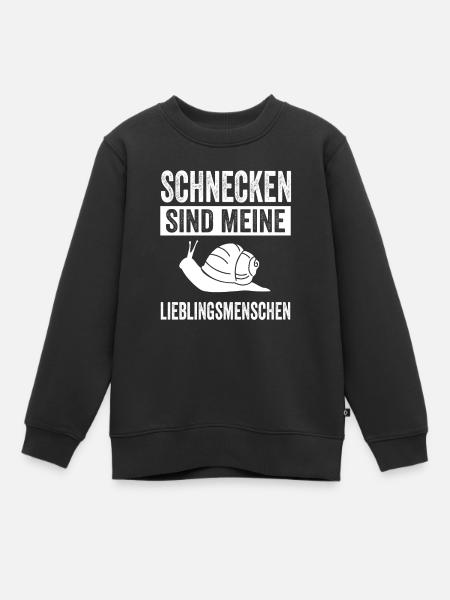 Schnecke Schnecken - Kinder Premium Organic Sweatshirt - Schwarz