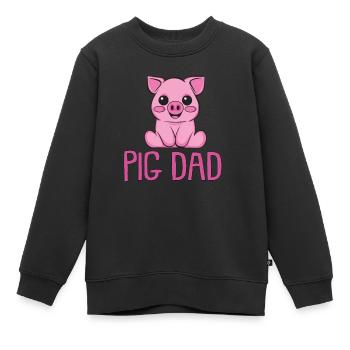 Hausschwein Wildschwein Bauer Bauernhof | Schwein - Kinder Premium Organic Sweatshirt - Schwarz - Vorne - AI Model Kid Female (0cm)