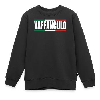 Italien - Sweat Premium enfant bio - noir - Devant - AI Model Kid Female (0cm)