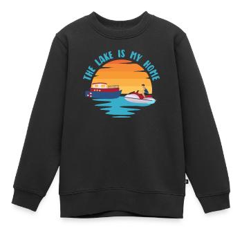Jetski Jet Ski Motorschlitten - Kinder Premium Organic Sweatshirt - Schwarz - Vorne - AI Model Kid Female (0cm)