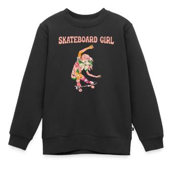 Skateboard Skateboarder Skater - Kinder Premium Organic Sweatshirt - Schwarz - Vorne - AI Model Kid Female (0cm)