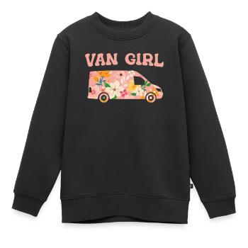 Camper Bus Caravan Camper Bus - Kinder Premium Organic Sweatshirt - Schwarz - Vorne - AI Model Kid Female (0cm)