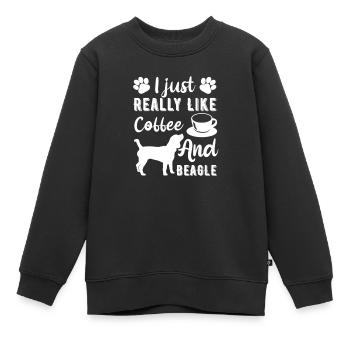 Beagle Beagle Dog Beagle Puppy Beagle Owner - Kids Premium Organic Sweatshirt - black - Front - AI Model Kid Female (0cm)