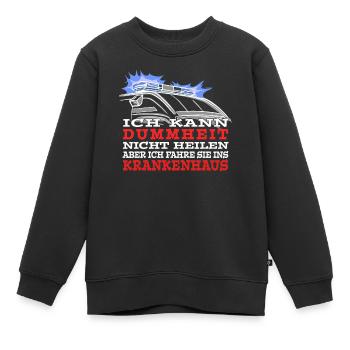 Rettungsdienst Dummheit Krankenhaus Sanitäter - Kinder Premium Organic Sweatshirt - Schwarz - Vorne - AI Model Kid Female (0cm)