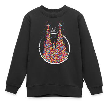 Köln Kölner Karneval Fasching Konfetti - Kinder Premium Organic Sweatshirt - Schwarz - Vorne - AI Model Kid Female (0cm)