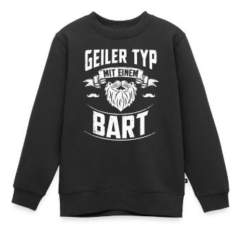 Bart - Kinder Premium Organic Sweatshirt - Schwarz - Vorne - AI Model Kid Female (0cm)