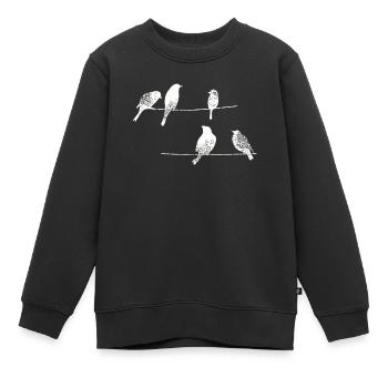 Vögel Vogel - Ich mag Vögel - Kinder Premium Organic Sweatshirt - Schwarz - Vorne - AI Model Kid Female (0cm)