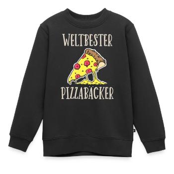 Weltbester Pizzabäcker - Kinder Premium Organic Sweatshirt - Schwarz - Vorne - AI Model Kid Female (0cm)