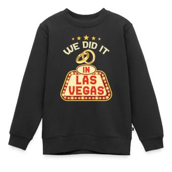 Las Vegas Hochzeit - Kinder Premium Organic Sweatshirt - Schwarz - Vorne - AI Model Kid Female (0cm)