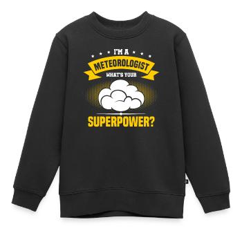Météorologie Météo Météo Grenouille Cadeau - Sweat Premium enfant bio - noir - Devant - AI Model Kid Female (0cm)