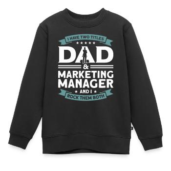Responsable Marketing Marketing Marketing - Sweat Premium enfant bio - noir - Devant - AI Model Kid Female (0cm)