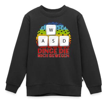 WASD Dinge Die Mich Bewegen - Kinder Premium Organic Sweatshirt - Schwarz - Vorne - AI Model Kid Female (0cm)