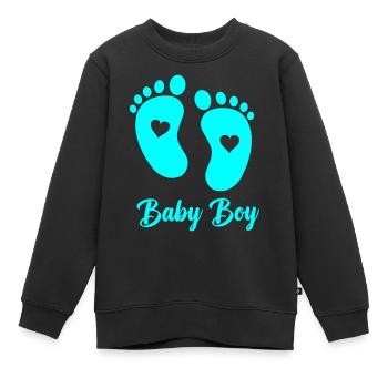 Bébé - Sweat Premium enfant bio - noir - Devant - AI Model Kid Female (0cm)